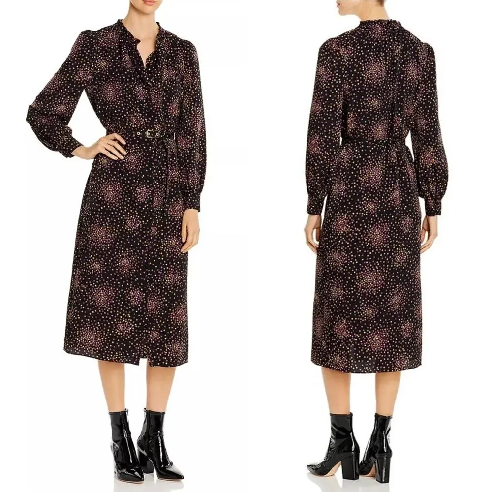 Kate Spade Disco Dots Ruffle Shirtdress Size 6